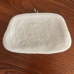 Elegant Pearl encrusted evening bag. Wedding Prom